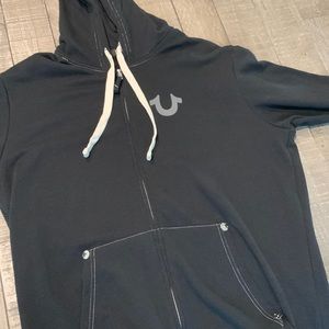 True Religion Womens XL Buddha Logo Zip Up Never Worn